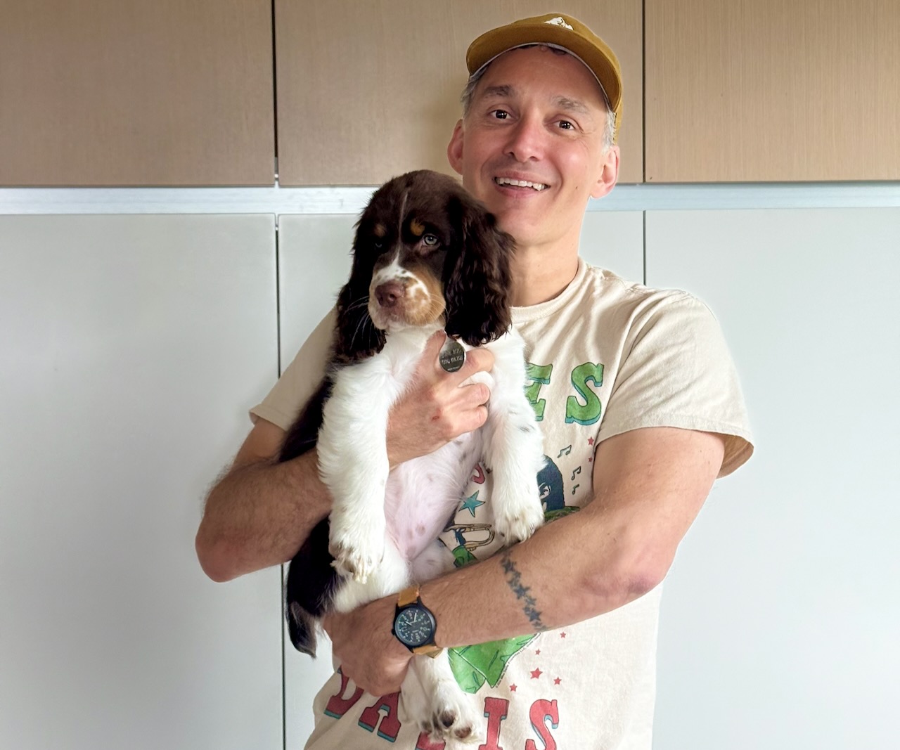 Kris with his pupster, Junie